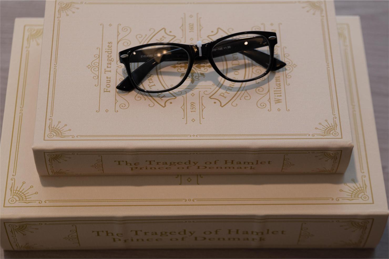 A residents book and glasses