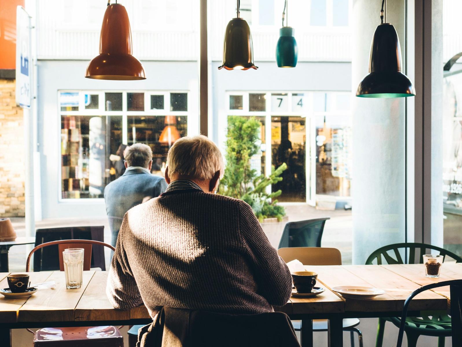 resident in a cafe