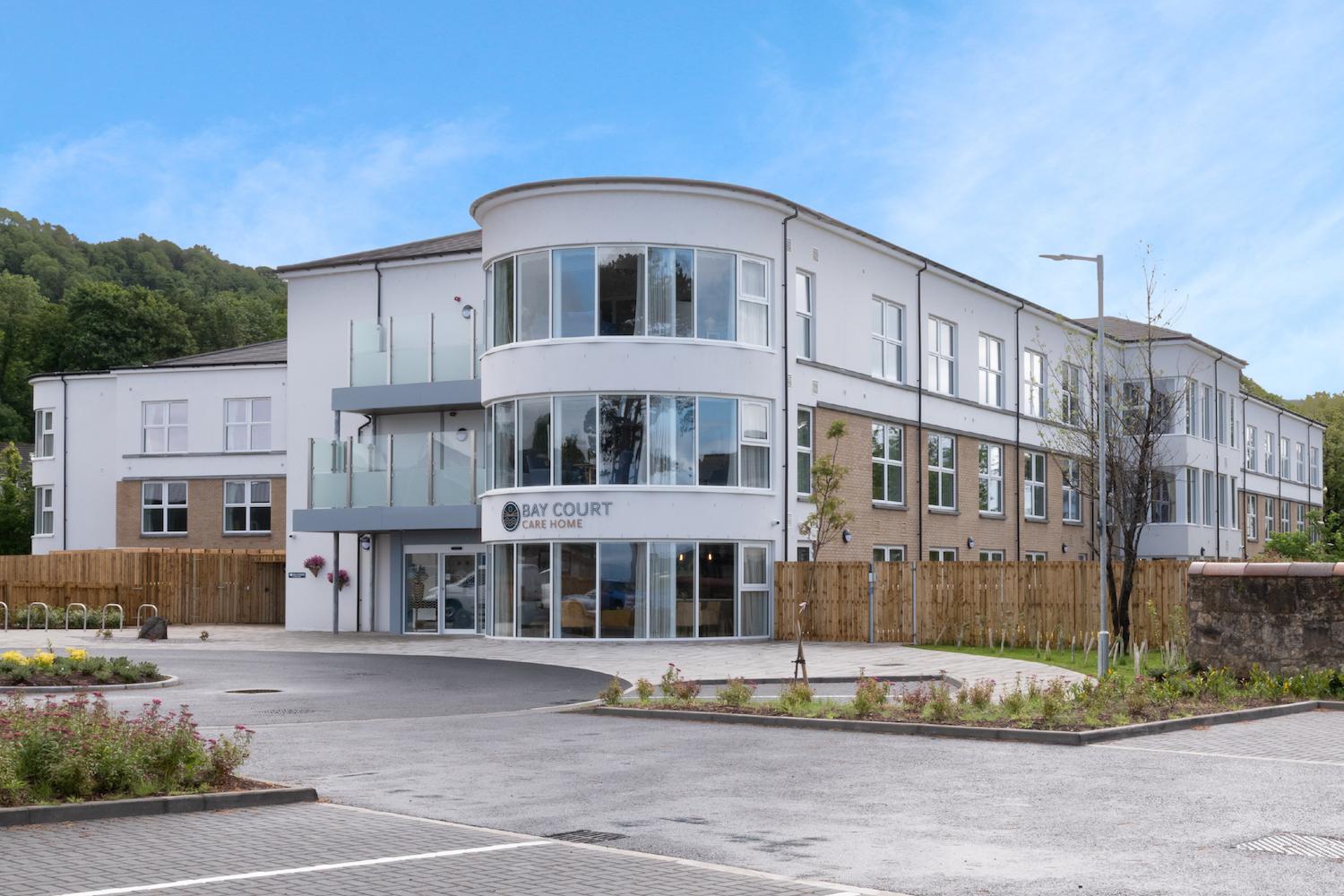 exterior shot of bay court