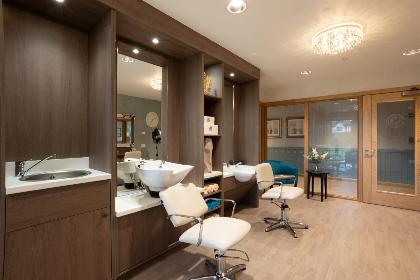 A luxurious hair salon