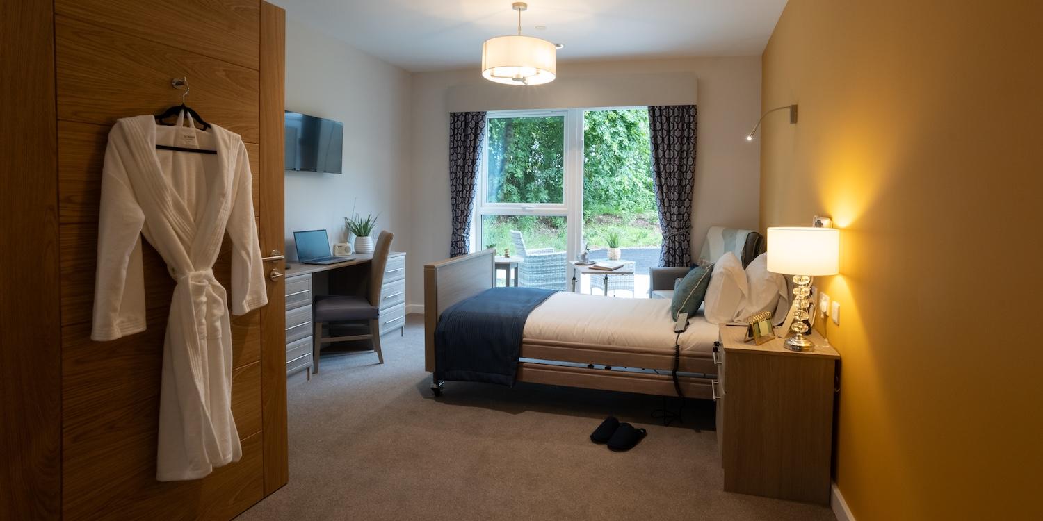 one of the bedrooms at Bay Court