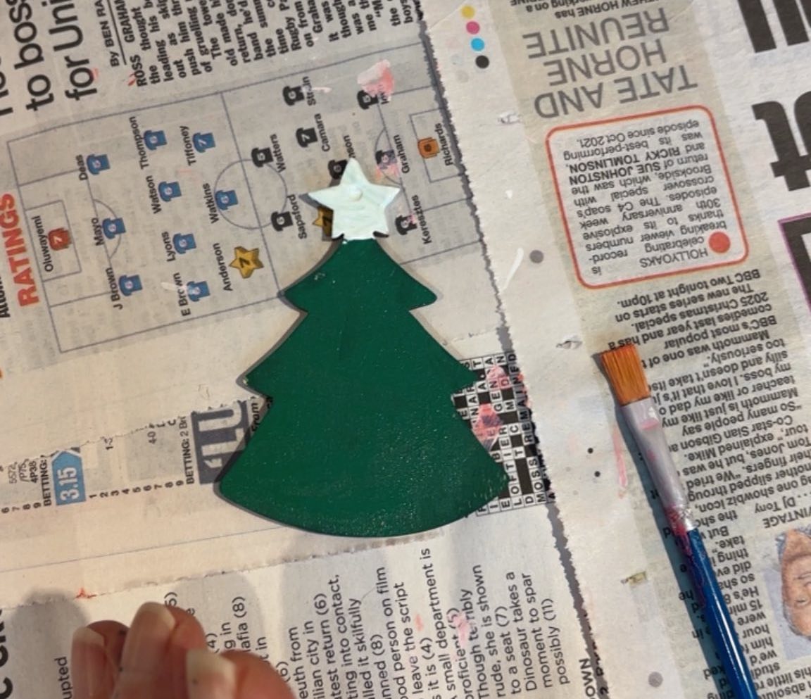 Green Paper Christmas Tree Craft